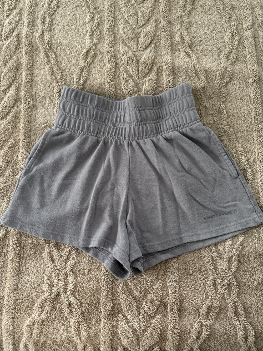 Pink Soda Sport Gray Athletic Lounge Shorts Womens US M Elastic Waist Pockets